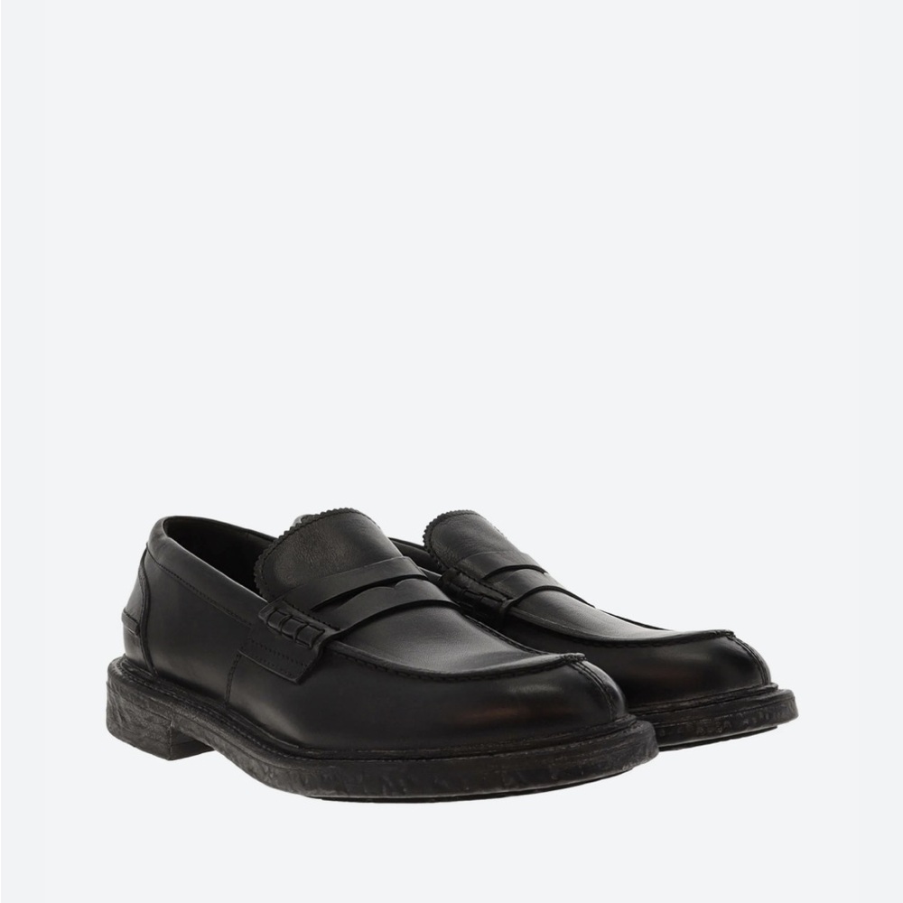 Women’s Moma Loafers Italian Shoes Soft Black Leather Size 6 Hand Made Mocassino